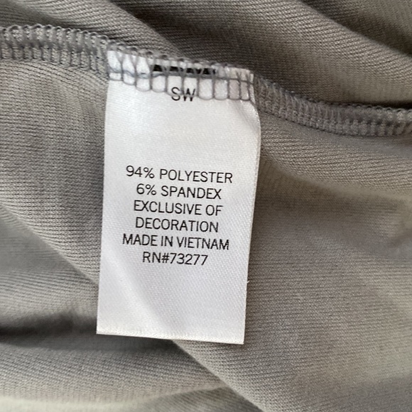 Soft Gray Velour Hoodie with stripes Size M - Picture 7 of 10